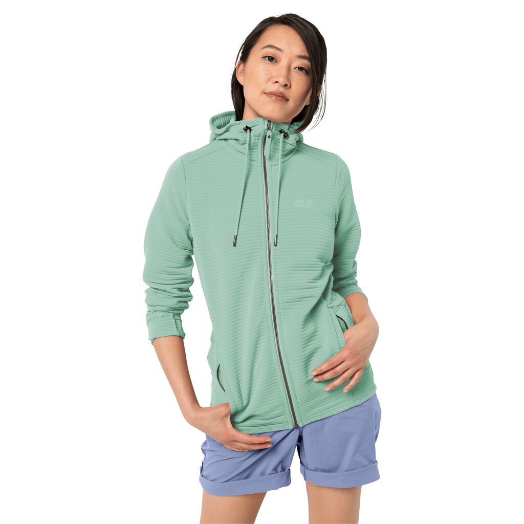 Jack Wolfskin MODESTO HOODED Vestes Femme Vert Clair - DNKGFVP-29